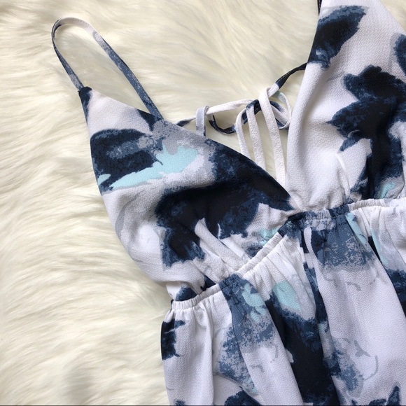 lovoosh Dresses & Skirts - Watercolor Blue and White Maxi Dress